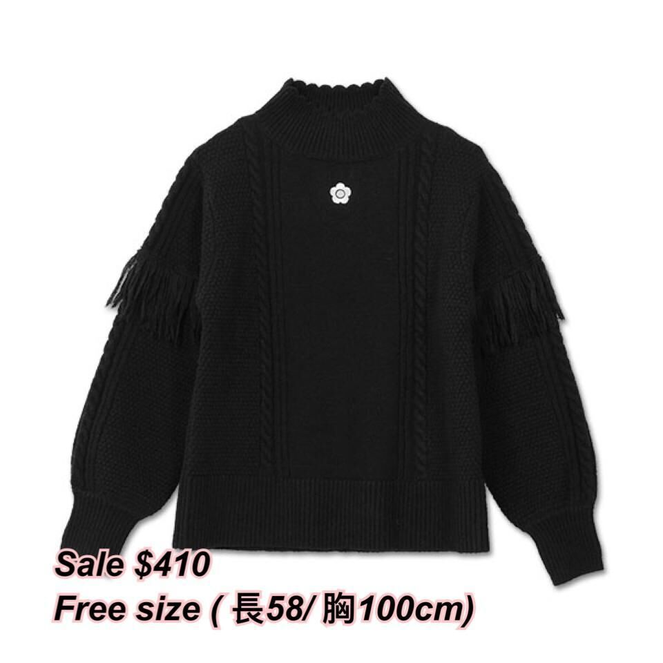260112 Mary Quant 小花流蘇樽領毛衣