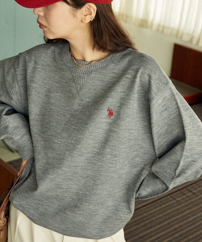 預購┃U.S. POLO ASSN. 刺繡logo 針織上衣 PUBLUX 限定