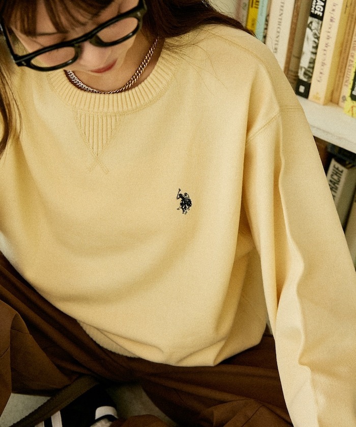 預購┃U.S. POLO ASSN. 刺繡logo 針織上衣 PUBLUX 限定