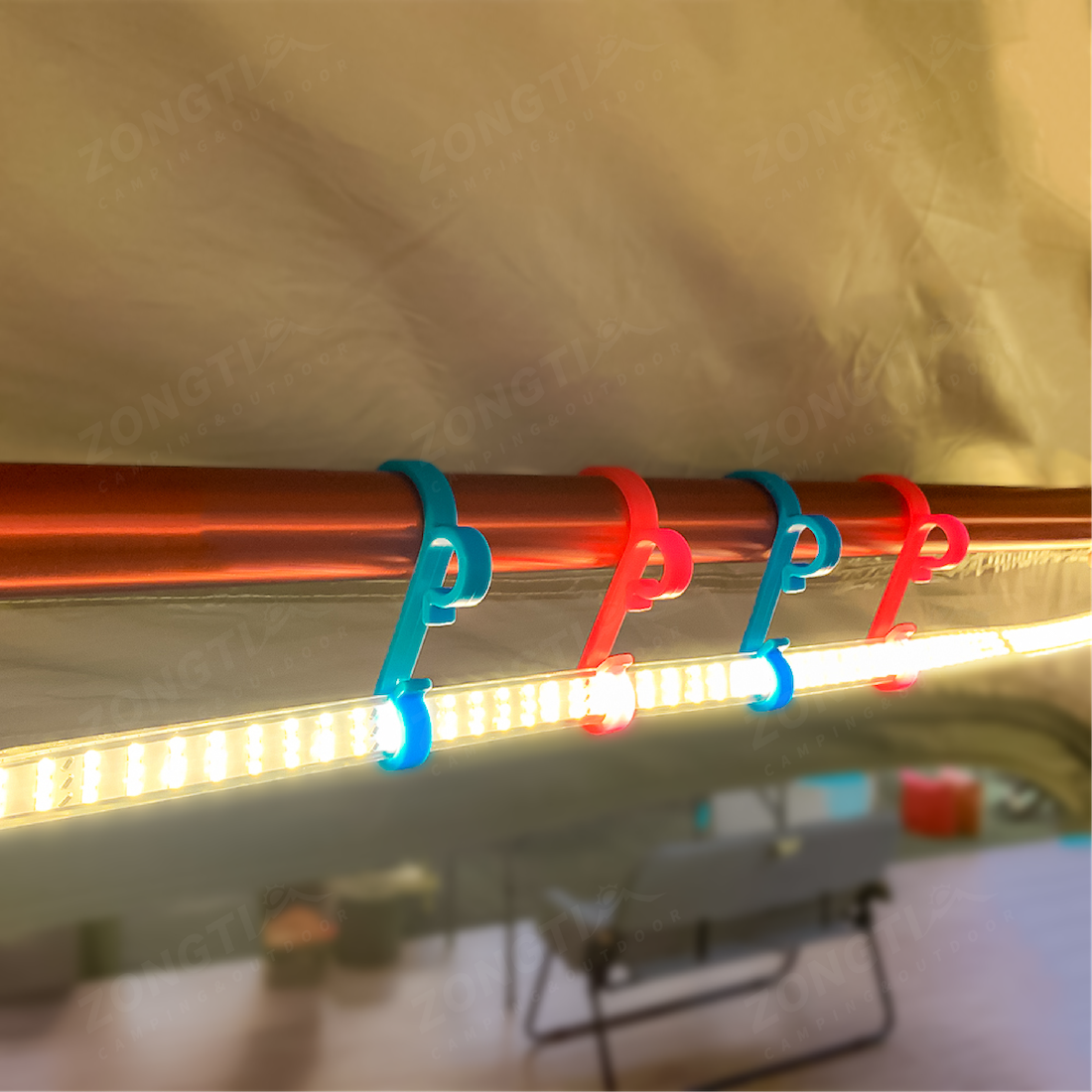 【ZONGTI】萬用燈條掛勾 圓骨勾【十個贈袋】DD11