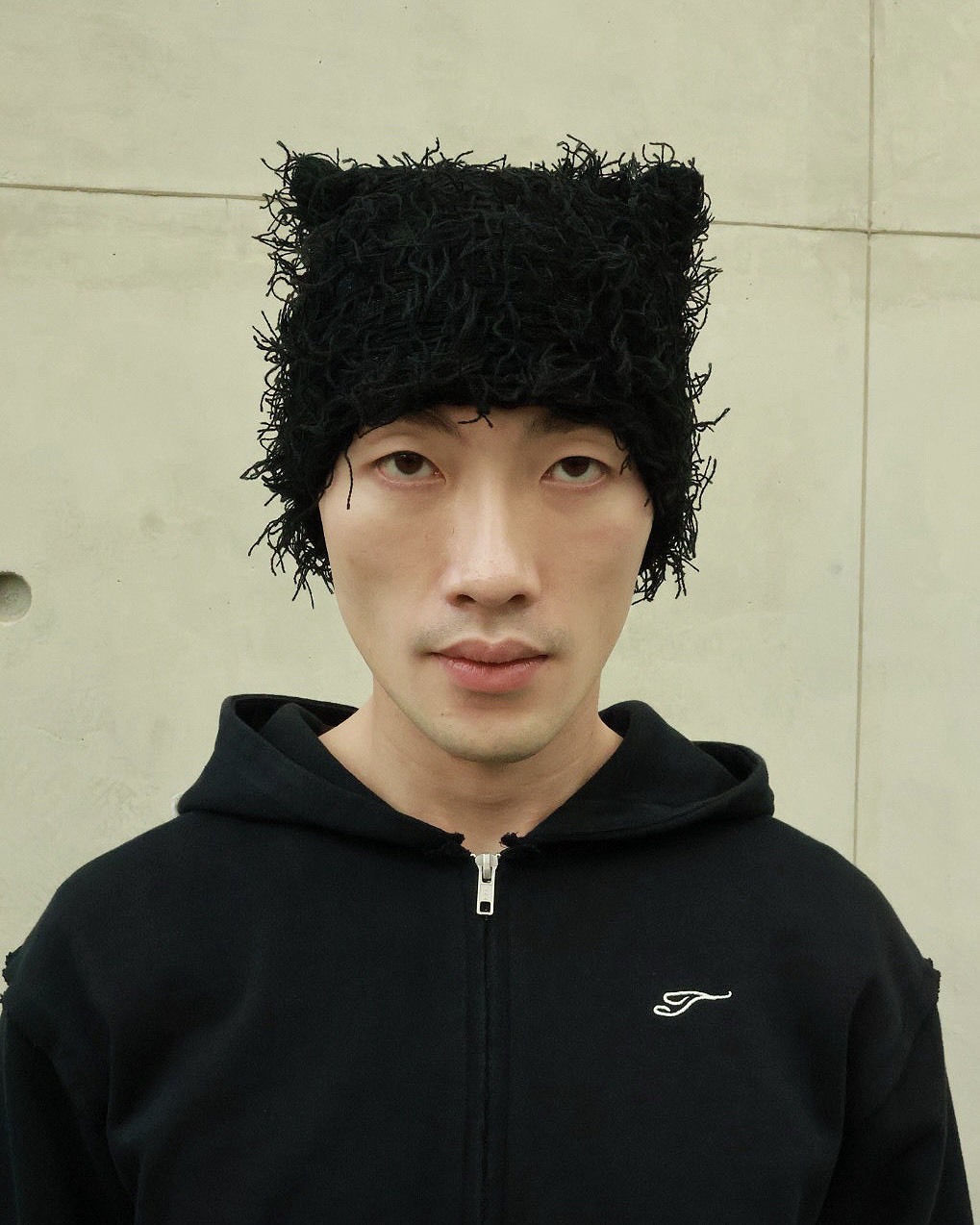 渣染 貓耳朵 鬚鬚 設計 #針織帽