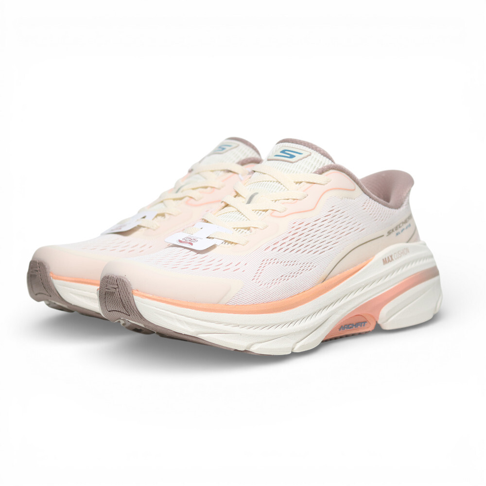 SKECHERS 休閒鞋 MAX CUSHIONING 粉膚橘 瞬穿 足弓 健走鞋 女 128965PCH
