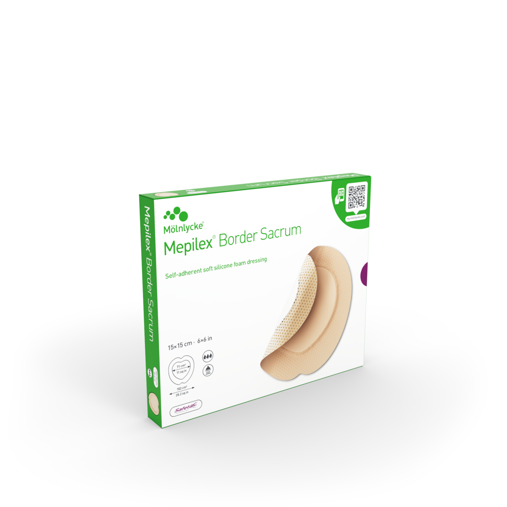 Mepilex® Border SACRUM 有邊型敷料貼 15cm x 15cm 1片