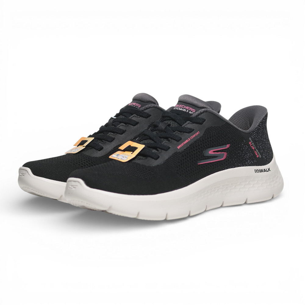 SKECHERS 休閒鞋 GO WALK FLEX 黑粉 瞬穿 健走鞋 女 125503BLK