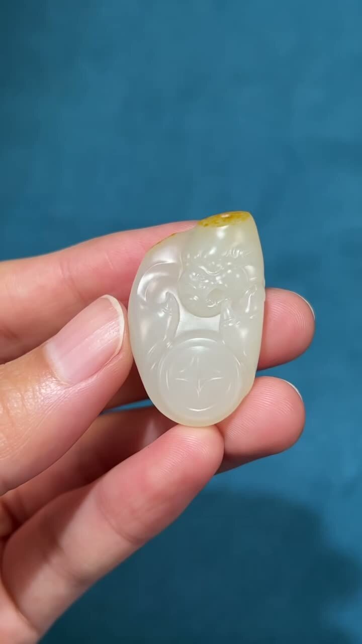 和田玉籽料福在眼前,天然和田玉軟玉