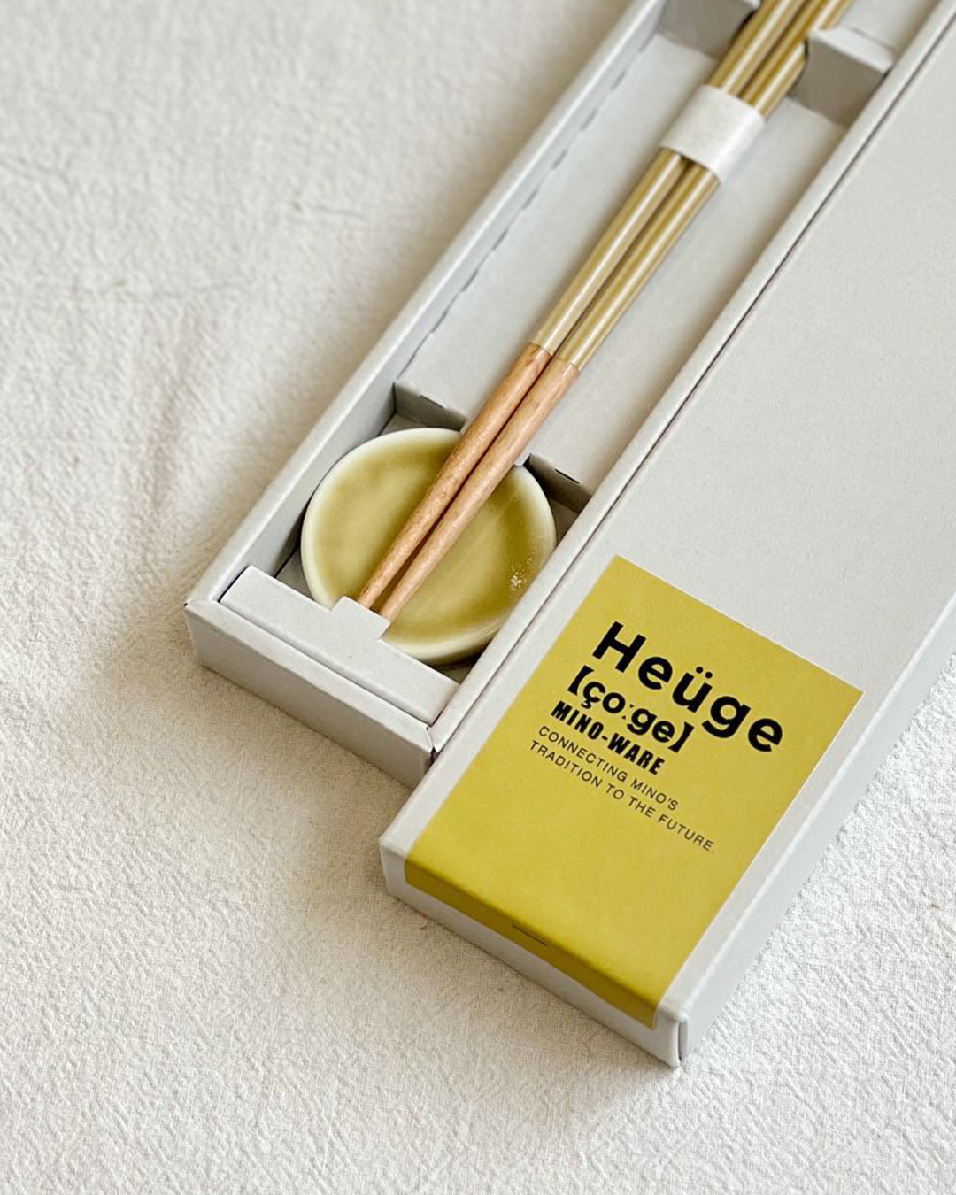 美濃燒 Heuge筷子&托 套裝 黃瀨戶｜CHIPS
