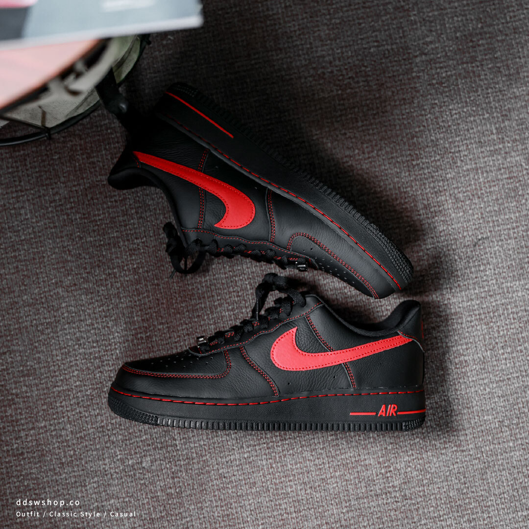 "代購" NIKE AIR FORCE 1 07 LV8 黑紅 男鞋 HQ2037-005