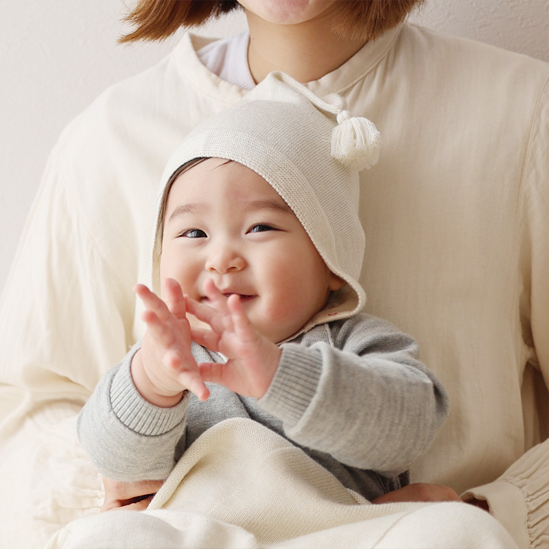 COFUCU 喀什米爾針織小精靈帽-象牙白