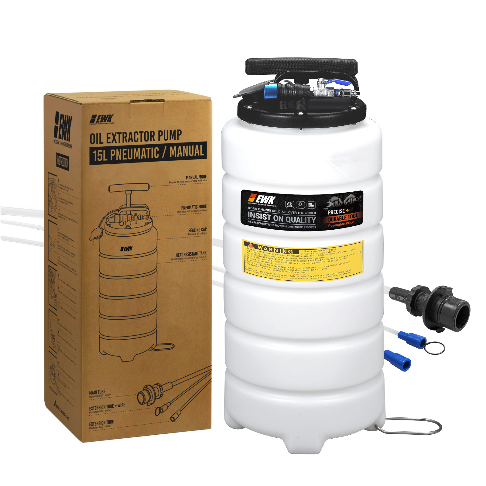 15L Pneumatic / Manual Oil Extractor Pump | EWK