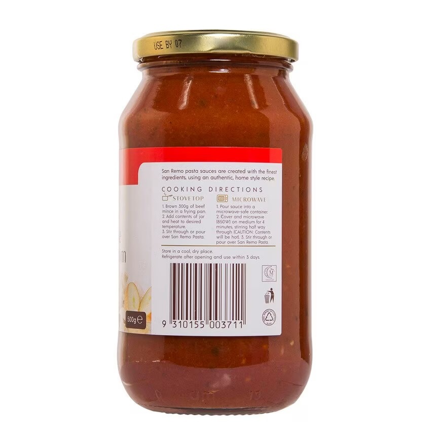 聖賢母 番茄蘑菇意粉醬 500g