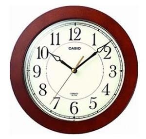 CASIO IQ126-5D WALL CLOCK (BROWN FRAME) 500991435