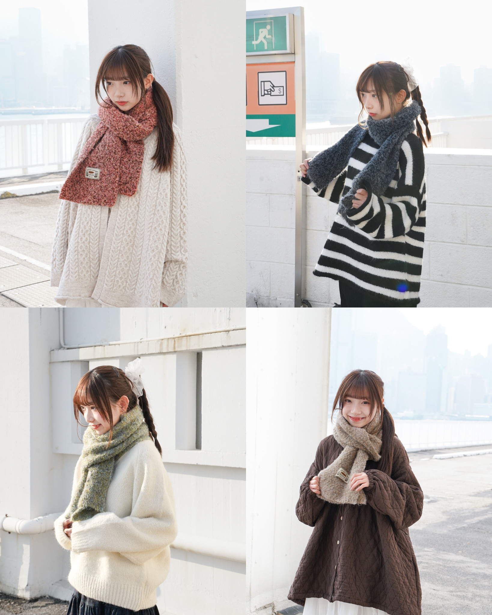 超難得！親膚混色頸巾 · 8色入