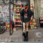 中性休閒 仿舊寬版大學T