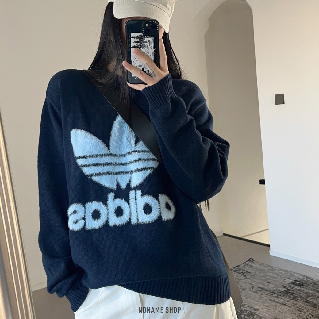 ADIDAS ORIGINALS SS25 經典 三葉草 針織 長袖 (男款)