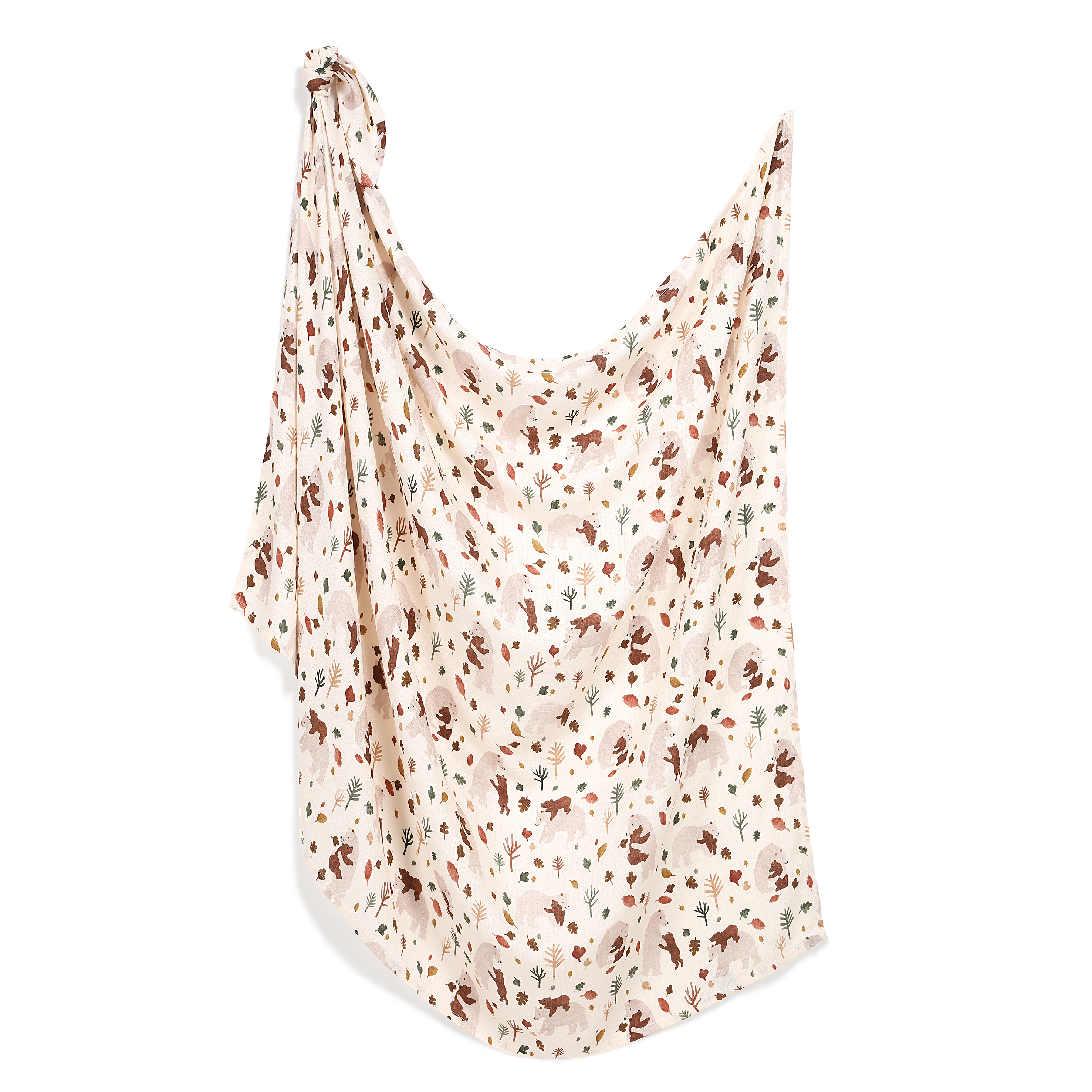 La Millou波蘭 Bamboo Muslin 100%竹纖銀離子紗布巾加大(115x140cm)｜暖心抱抱熊