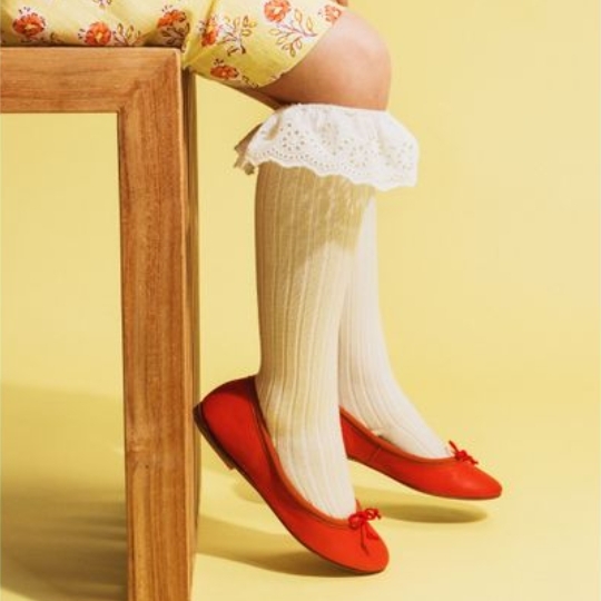 (預購) COLLEGIEN 螺紋蕾絲中筒襪 Sixtine - 908 Blanc Neige 雪白