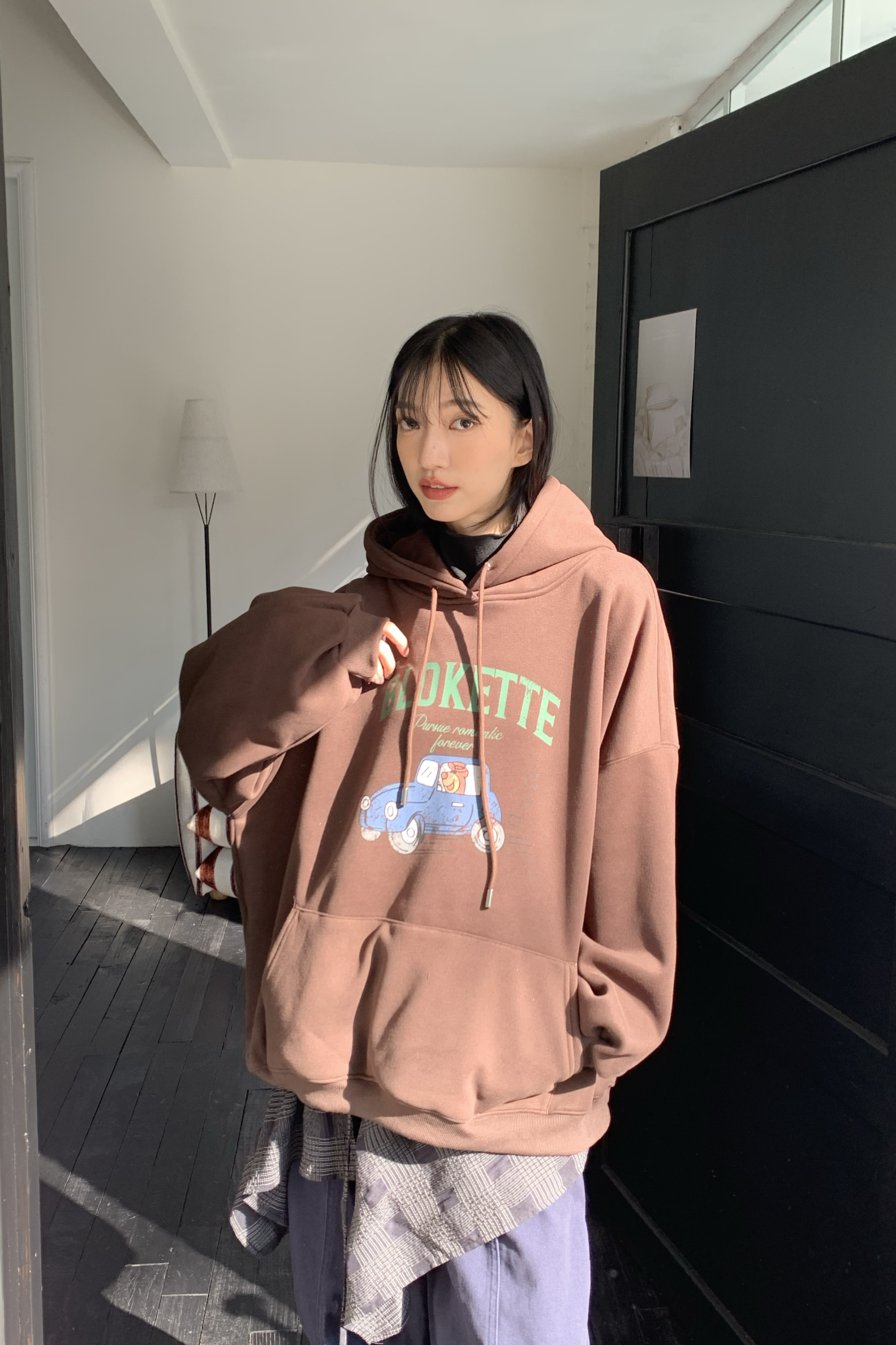 New Year｜Blockette印花刷毛帽T  4色