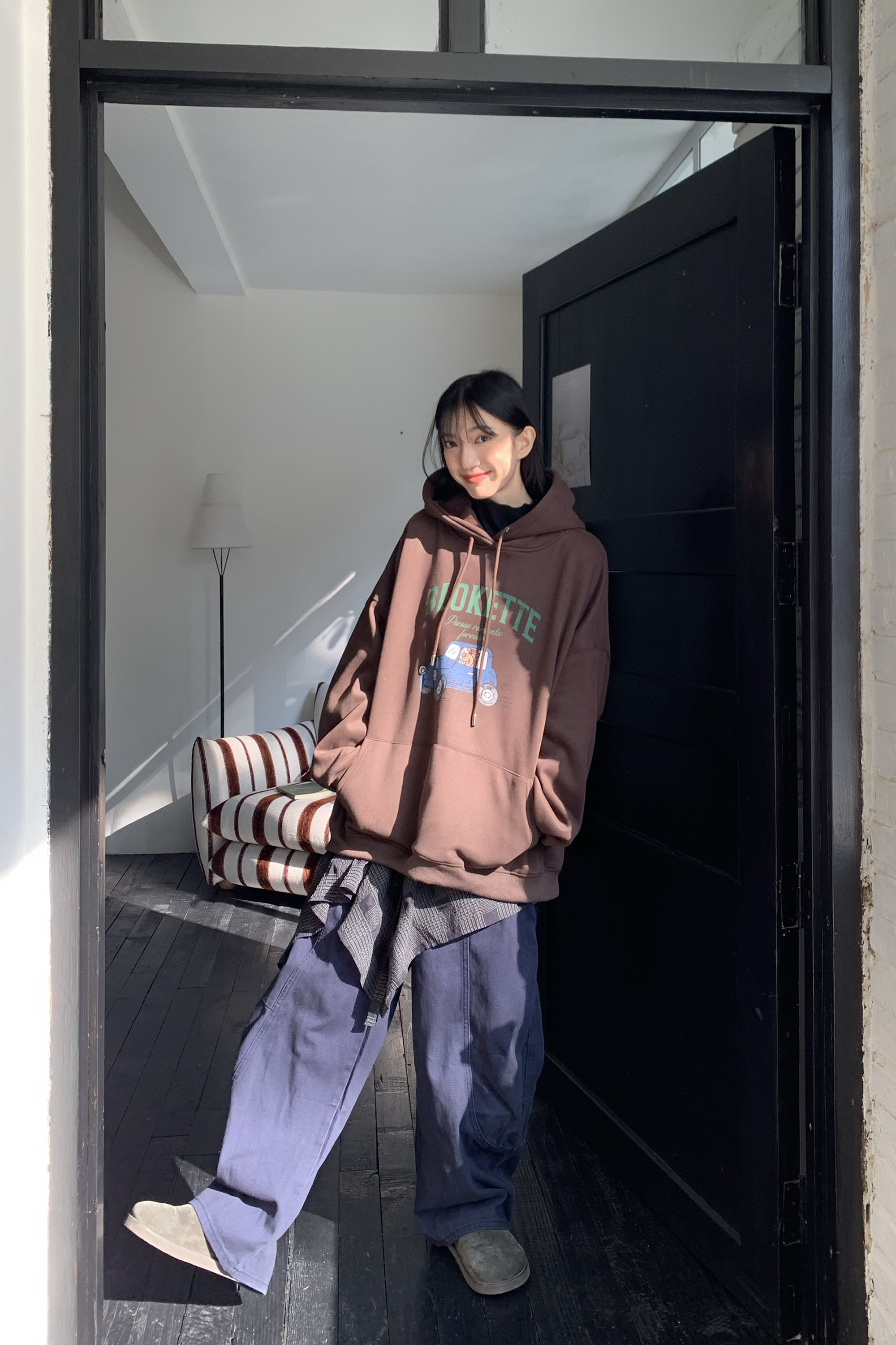 New Year｜Blockette印花刷毛帽T  4色