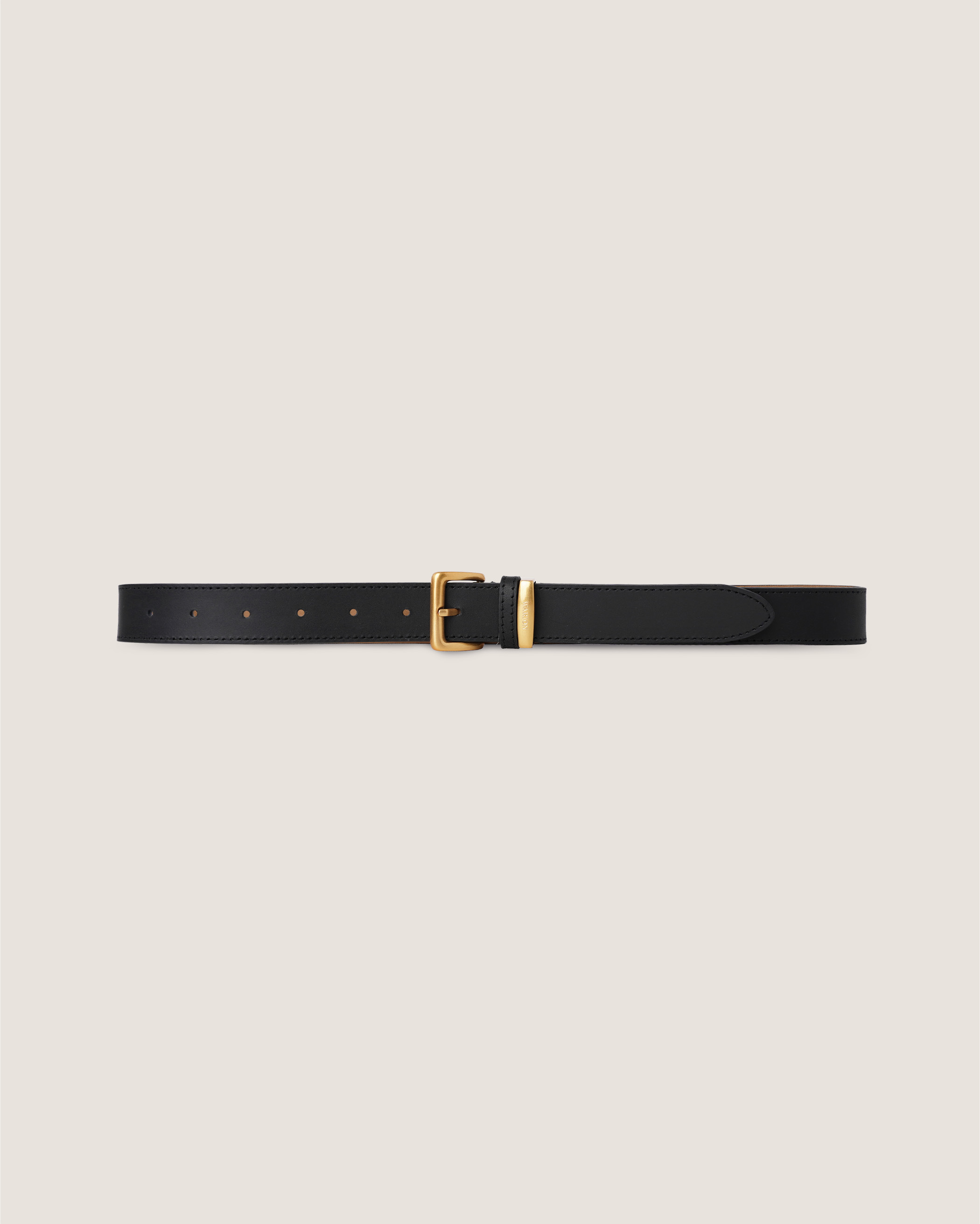Duras Italian Leather Belt - Black