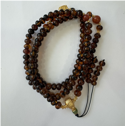 TN010 ZT003-1 撫順藥珀設計款項鍊7m (送證書)