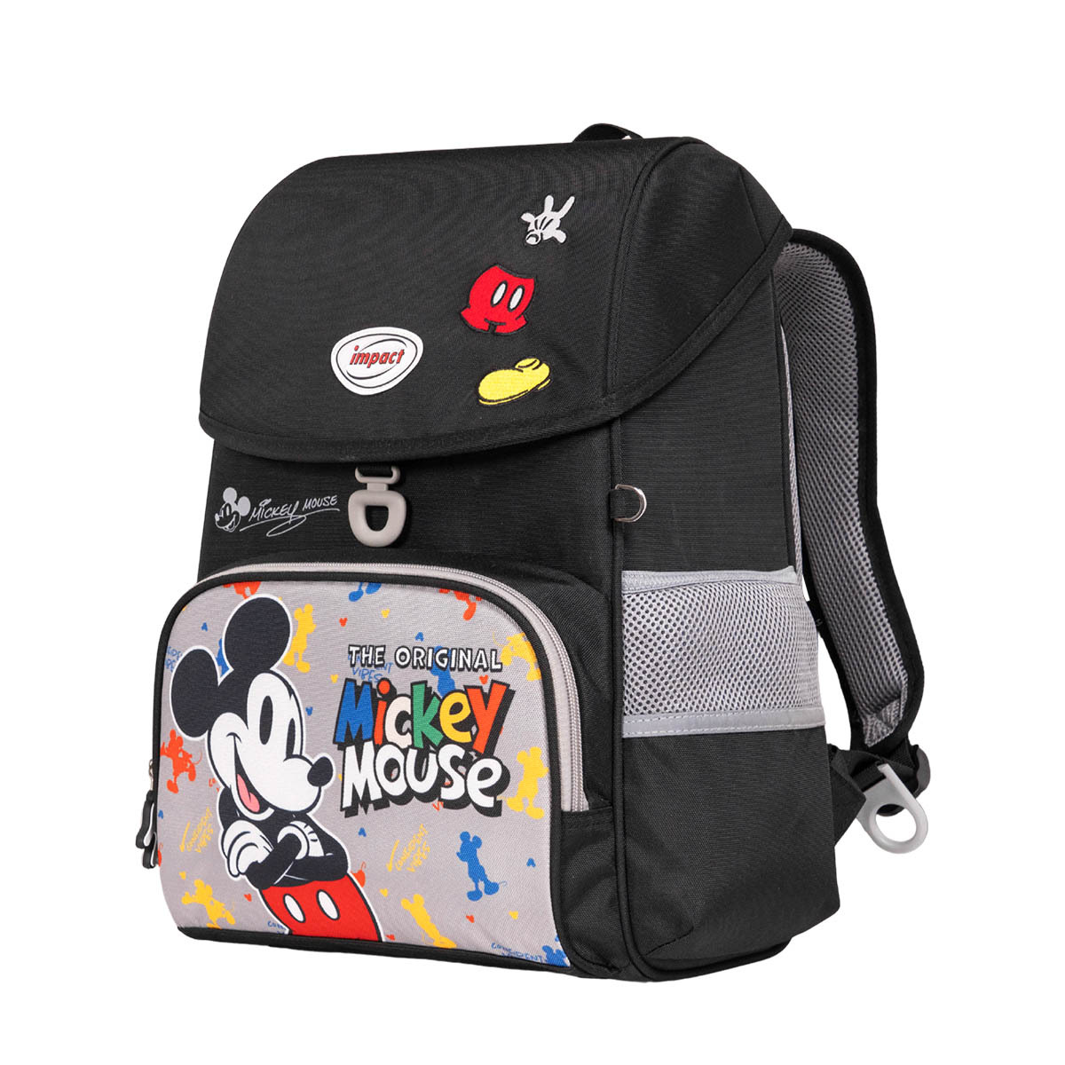 IMPACT 怡寶 米奇懸浮磁扣護脊書包-黑色 IMDSMK7092BK