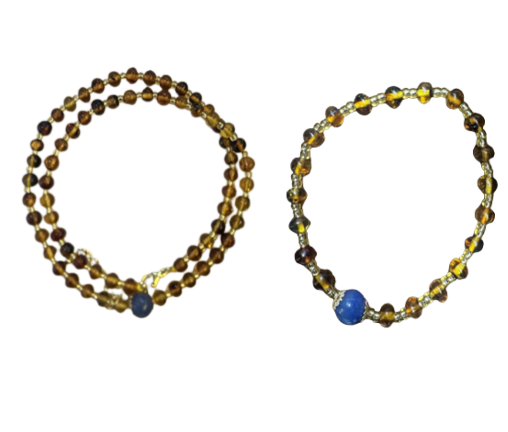 TN004 E266 撫順豆油藍舒手串+ E267 撫順豆油藍舒項鍊6m