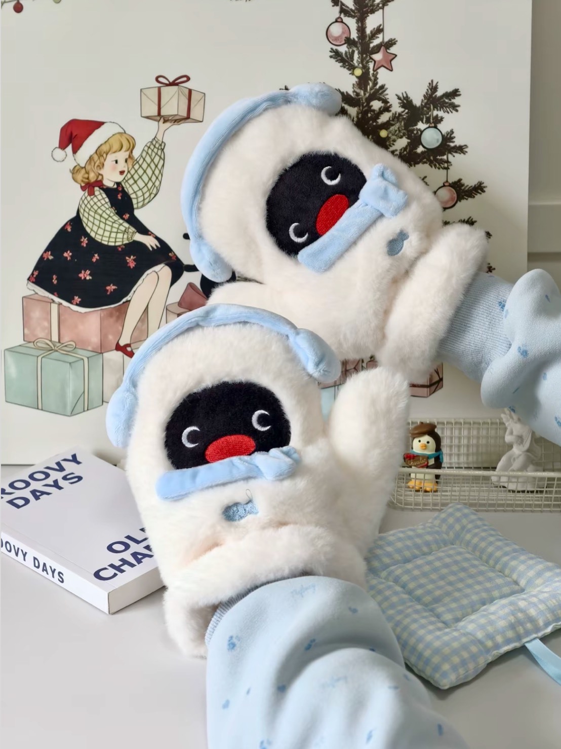 PINGU 企鵝家族 聯名 毛絨 手套