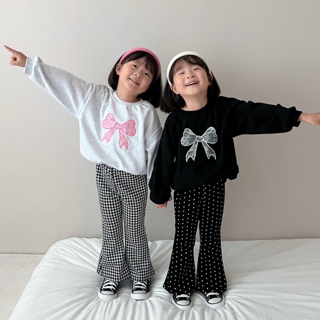 韓國🇰🇷Moran 千鳥格點點喇叭褲(S-XL)