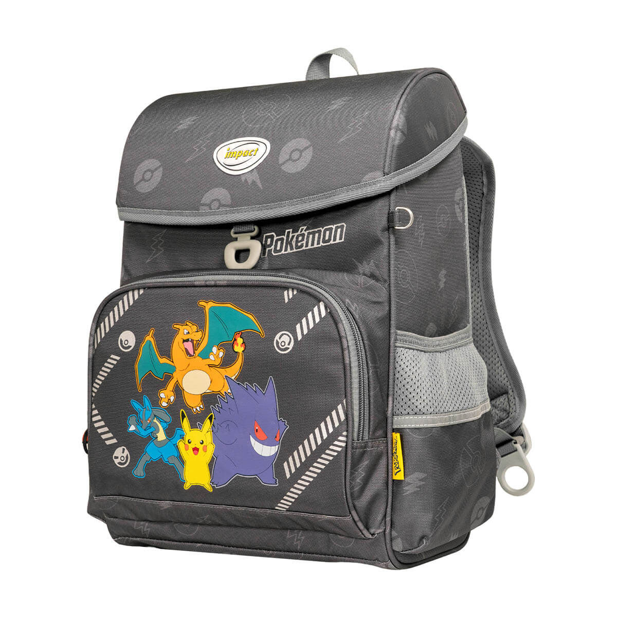 IMPACT 怡寶 寶可夢懸浮磁扣護脊書包-灰色 IMPKM7011GY