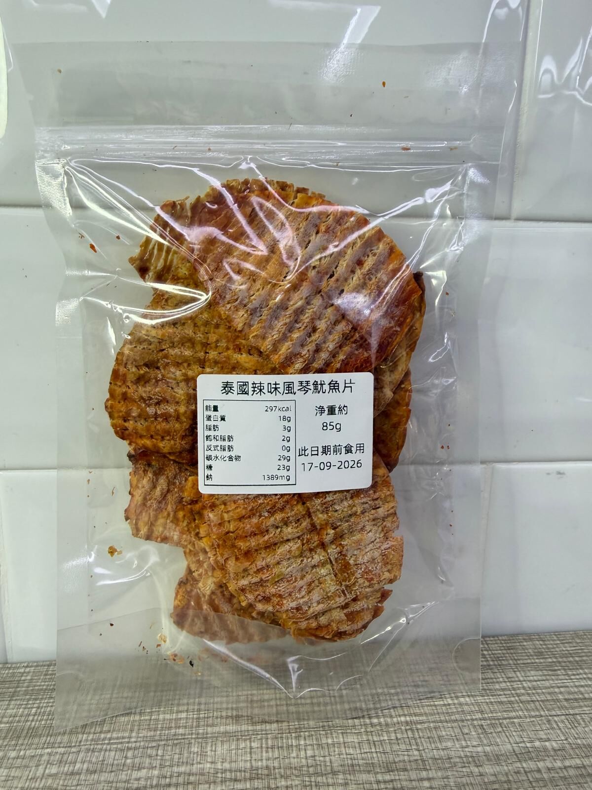 【直播】LL011127 泰國風琴魷魚片 85g