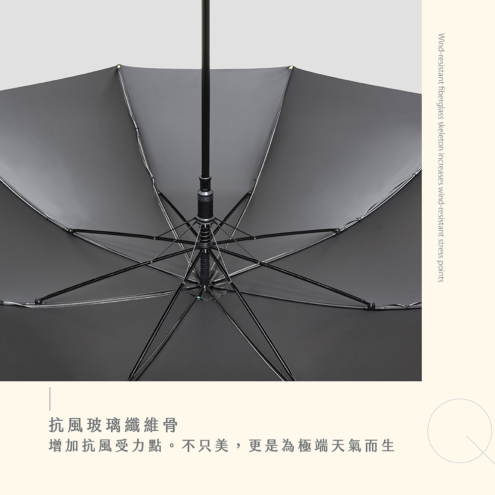 抗風坡璃纖維骨，增加抗風受力點