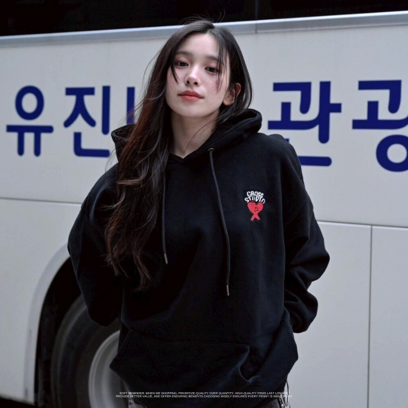 CROSS STUDIO刺繡跳色愛心帽T