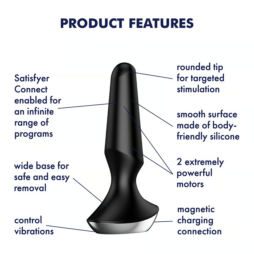 Satisfyer Plug-ilicious 2 肛門震動器 黑色