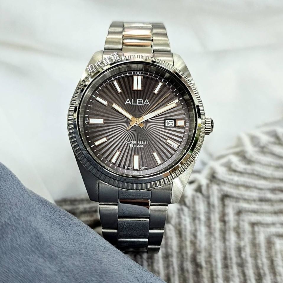 【ALBA 雅柏】太陽紋硬幣圈男錶-深夜獨奏VJ42-X353B 42mm 現代鐘錶