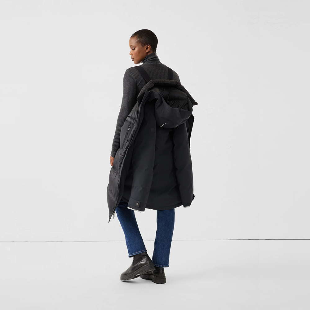 【JOTT】NAN派克大衣極冷連帽羽絨外套(黑)