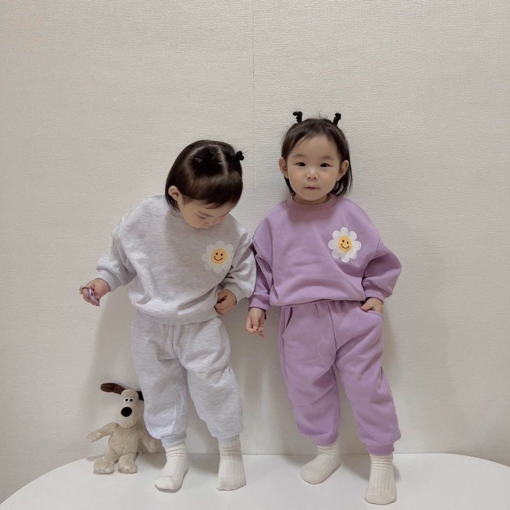 韓國🇰🇷Moran 笑臉花朵運動套裝(S-XL)