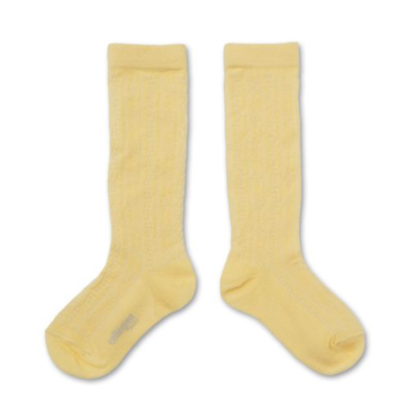 (預購) COLLEGIEN 幾何縷空長襪 Anaïs - 039 Vanille 香草