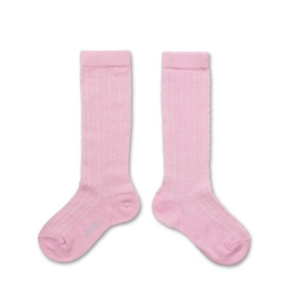 (預購) COLLEGIEN 幾何縷空長襪 Anaïs - 127 Rose Dragée 玫瑰糖粉
