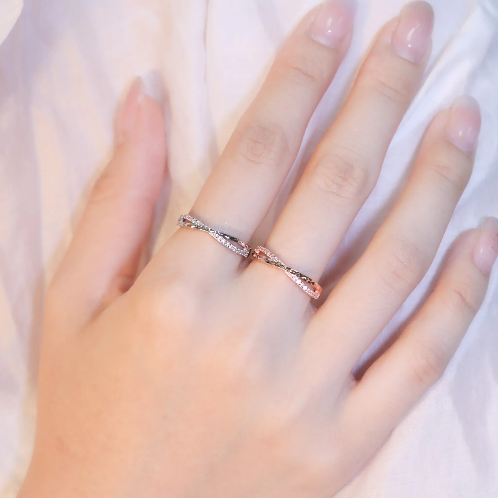 | 925純銀・ 白金・ 玫瑰金 | 邂逅星辰戒指 (銀/玫瑰金) | RI0914 |