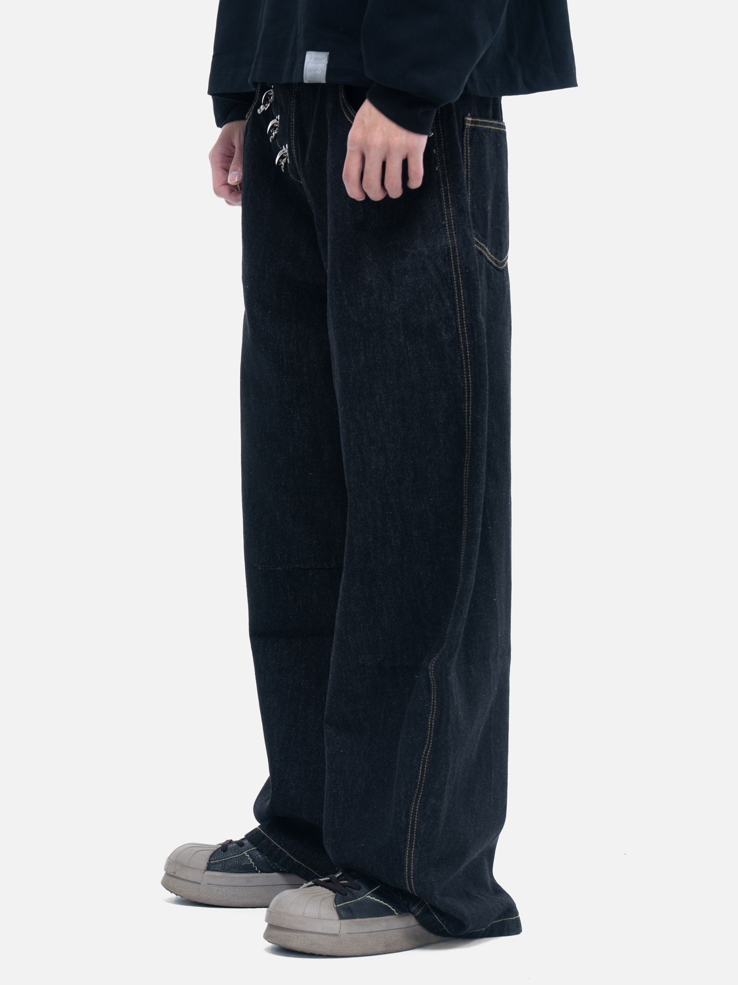 ACR 金屬 個性 消防扣 彎刀 牛仔褲