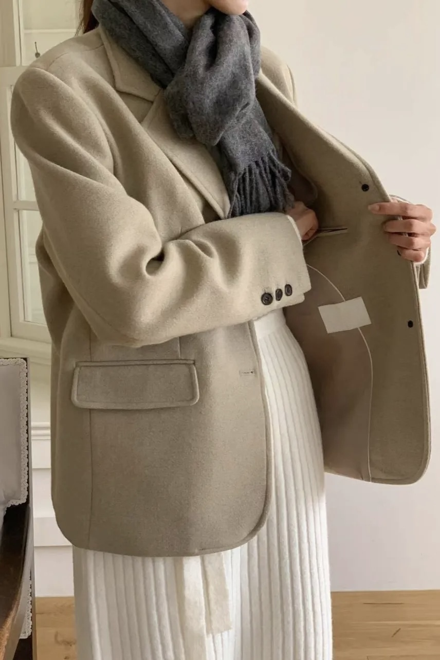 Ireneva Classic Wool Blazer [ 4 colors / Free ]