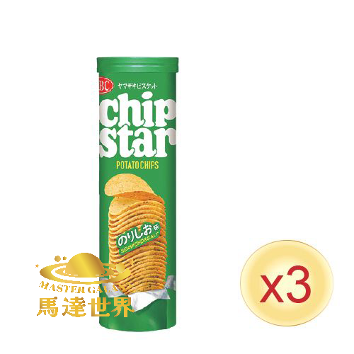【三筒裝】CHIP STAR L  紫菜鹽味薯片105g 最佳食用日期：2026/3