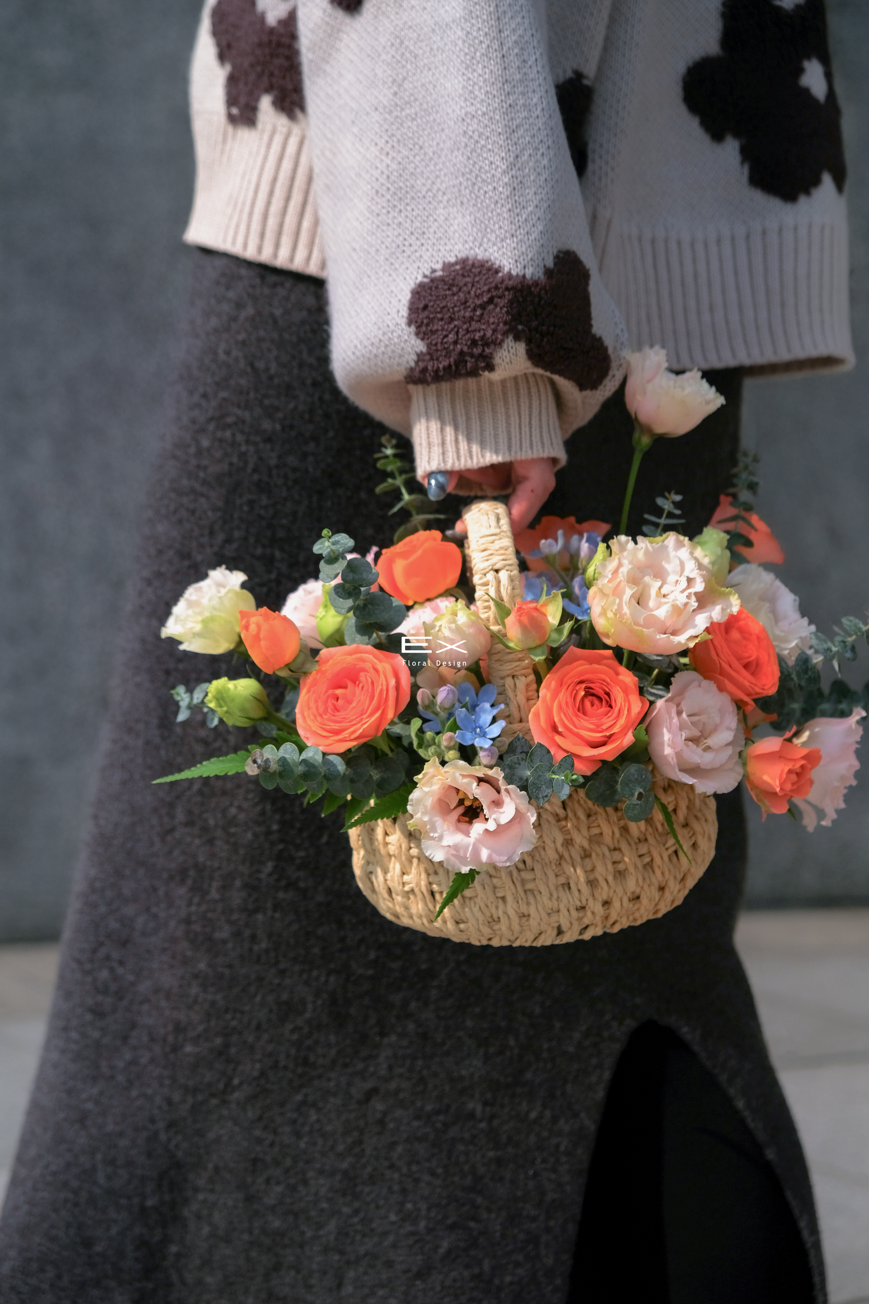 2026 情人節花禮｜夕橘小日｜提籃花送禮