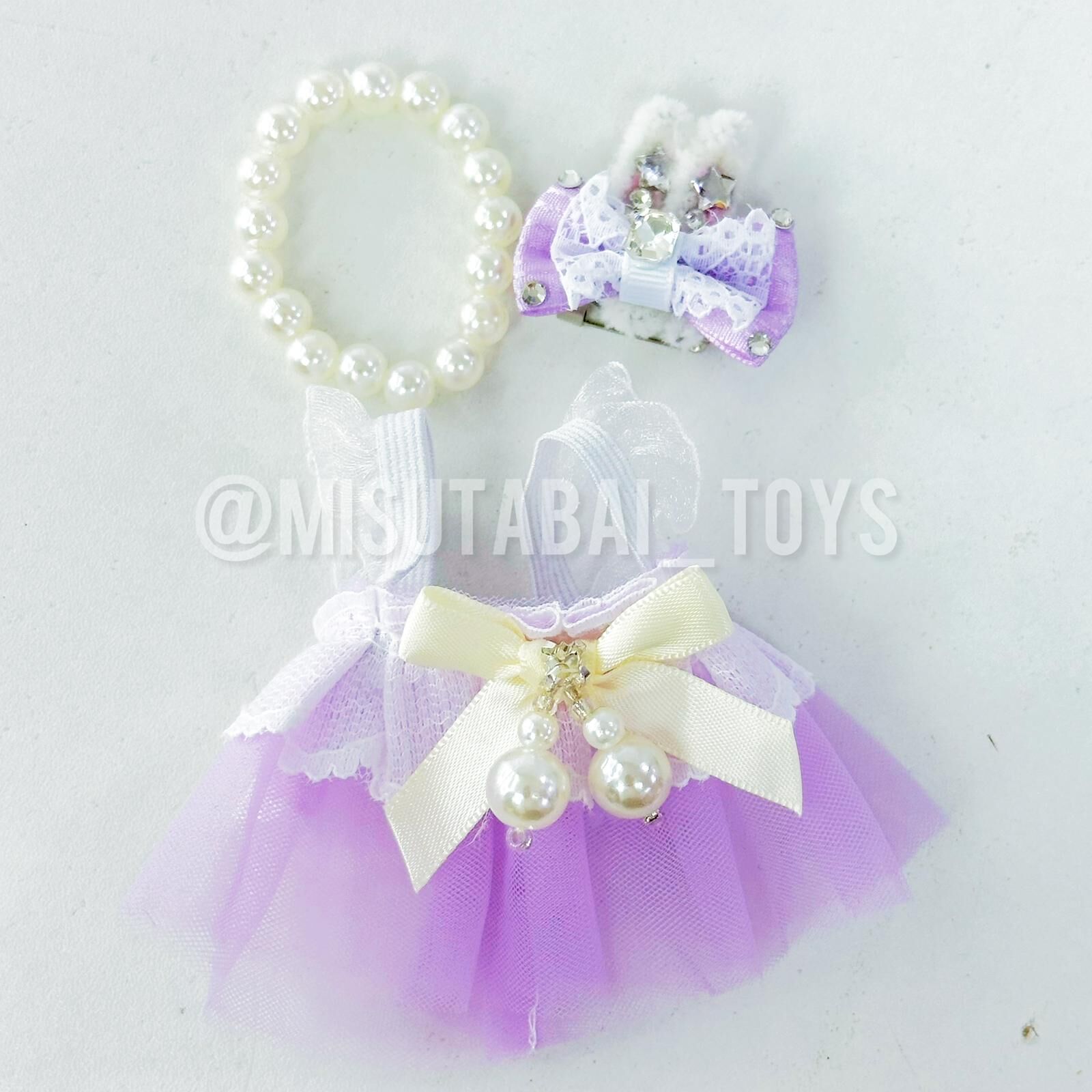 Mini Doll Outfit M37 - Purple Dress