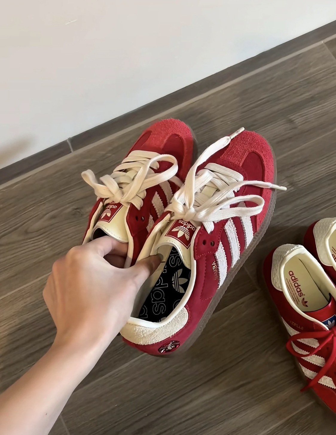 零碼-22cm-韓國限定 Adidas Originals Samba TAL復古緋紅