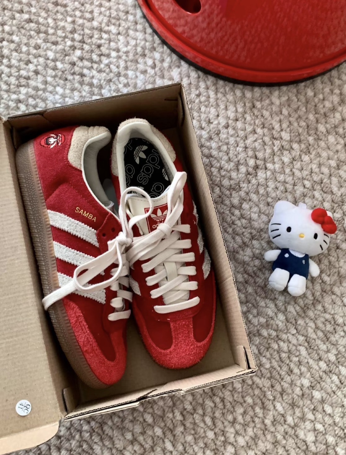 零碼-22cm-韓國限定 Adidas Originals Samba TAL復古緋紅