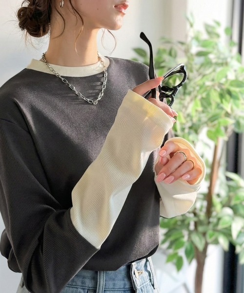 日本🇯🇵連線 Classical Elf 袖口撞色拚接羅紋針織衫 羅紋 拼接 針織 休閒 長袖 打底 內搭 4色 (任買兩件7-11免運)/預購