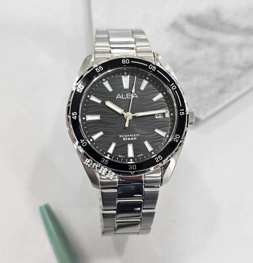 【ALBA 雅柏】黑波鱗舞VJ32-X340D 35mm 現代鐘錶