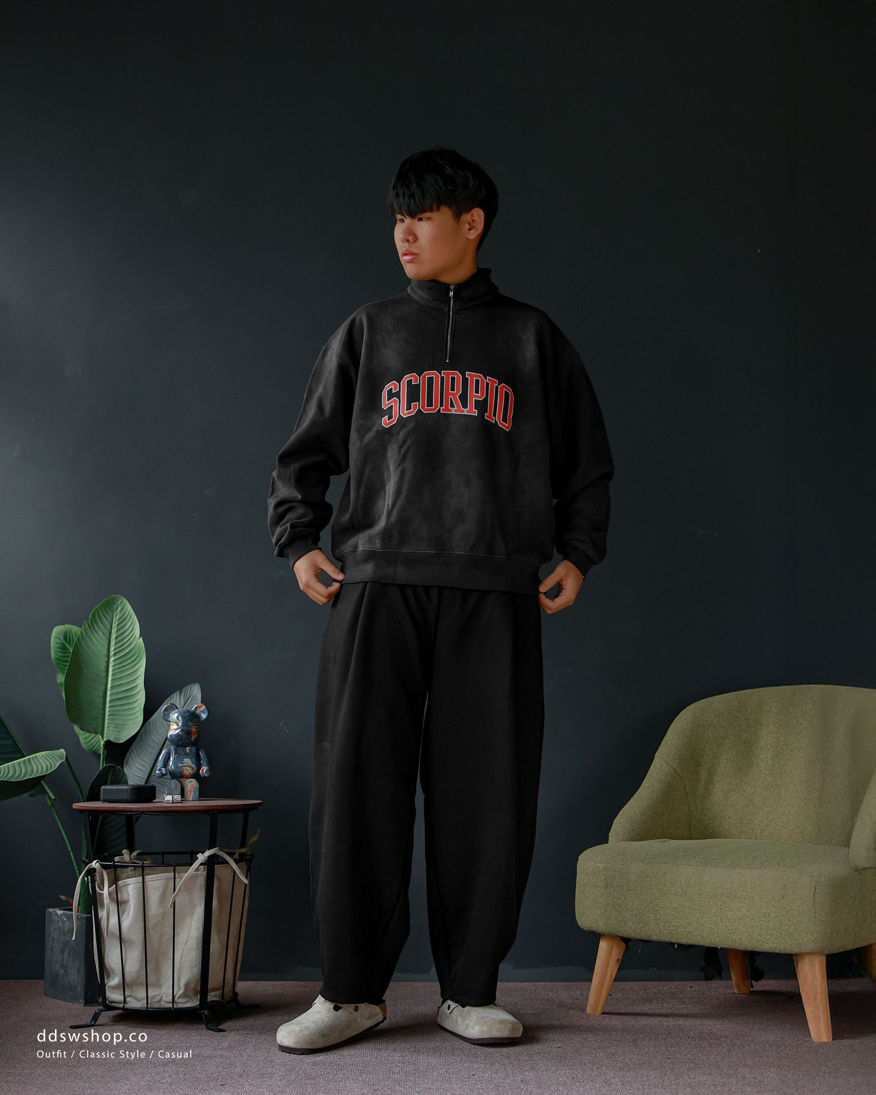 "代購" BEAMS 寬鬆短版 半拉鍊 立領日系上衣