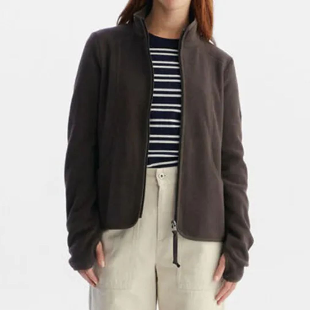 1GA0111-022 [AIGLE] Women Fleece High Neck With Zip Cocoa #AIW22WFLE015 (C-EU-E)